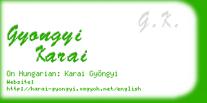 gyongyi karai business card