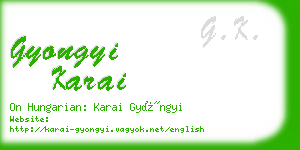 gyongyi karai business card
